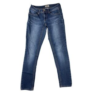 Mudd Jeans Blue Denim Stretch Low Rise Medium Wash Juniors Size 5